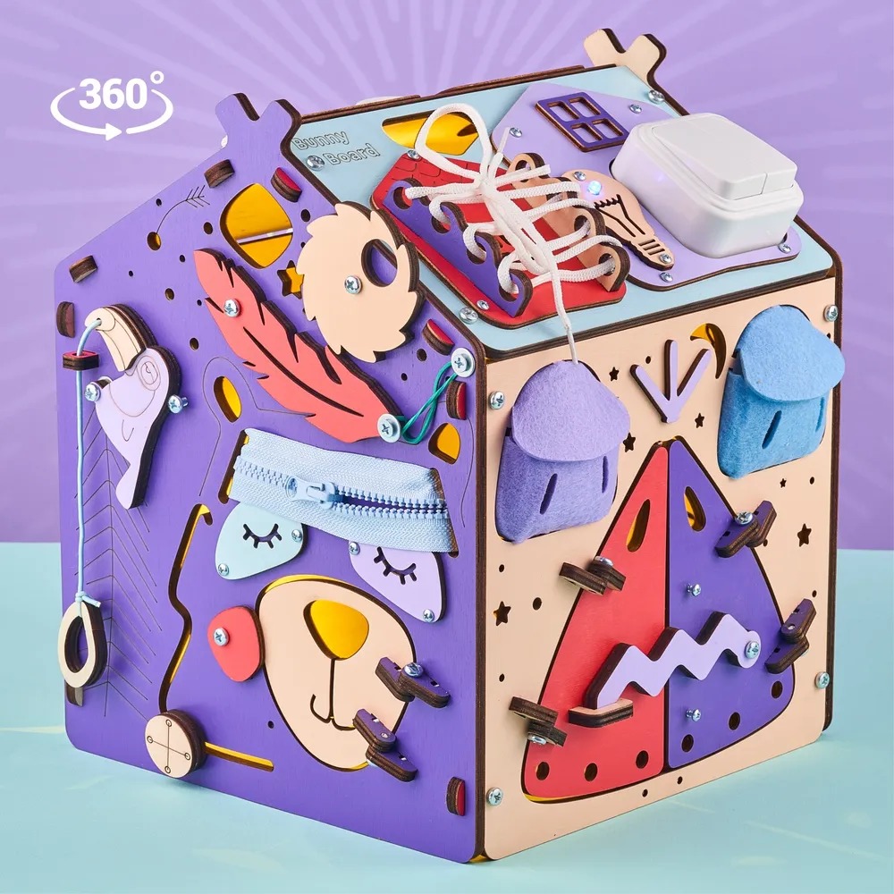 Игрушка Bunny Board бизиборд Домик Я играю - фото 16