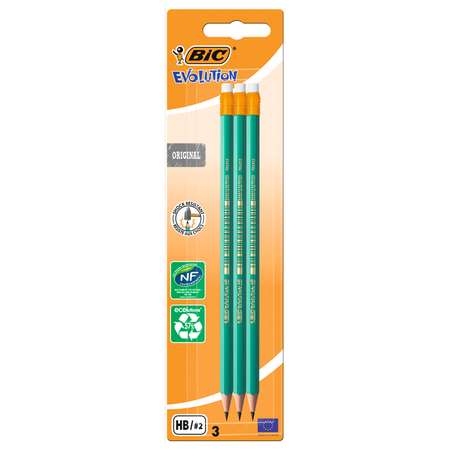 Карандаши чернографитные BIC 3 шт.
