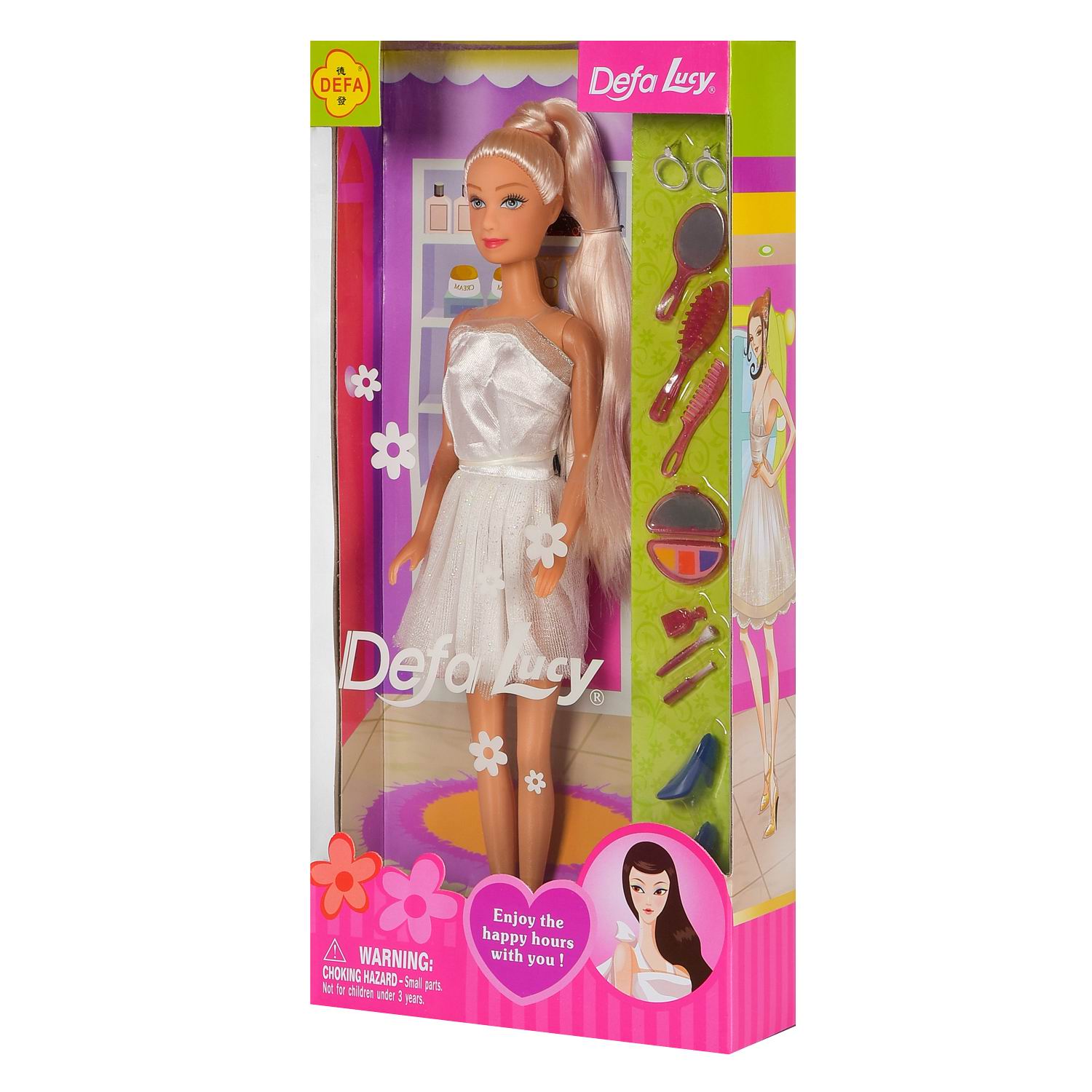 Кукла модельная Junfa Lucy В салоне красоты высота 29 см 8066d/белое - фото 2