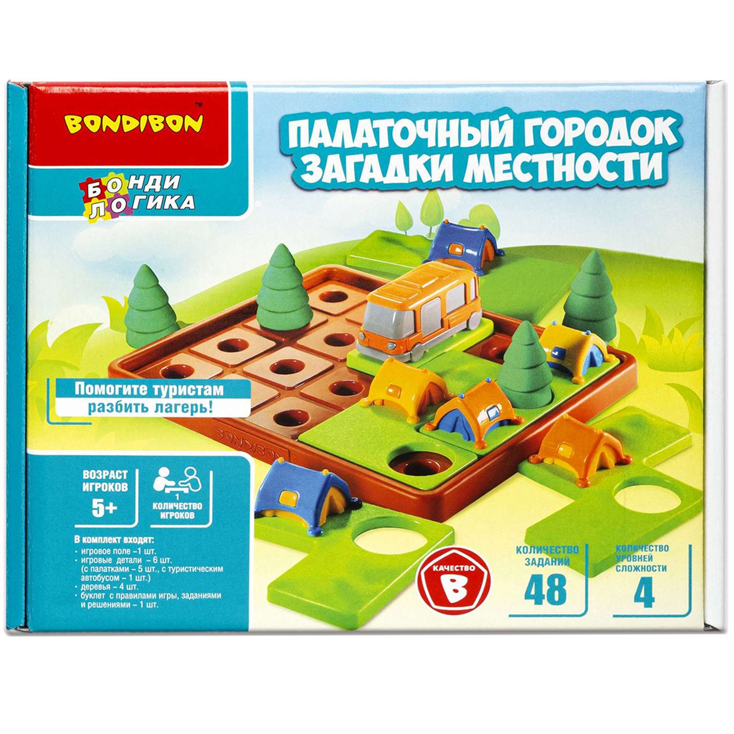 Настольная игра Bondibon БондиЛогика Палаточный городок - фото 9
