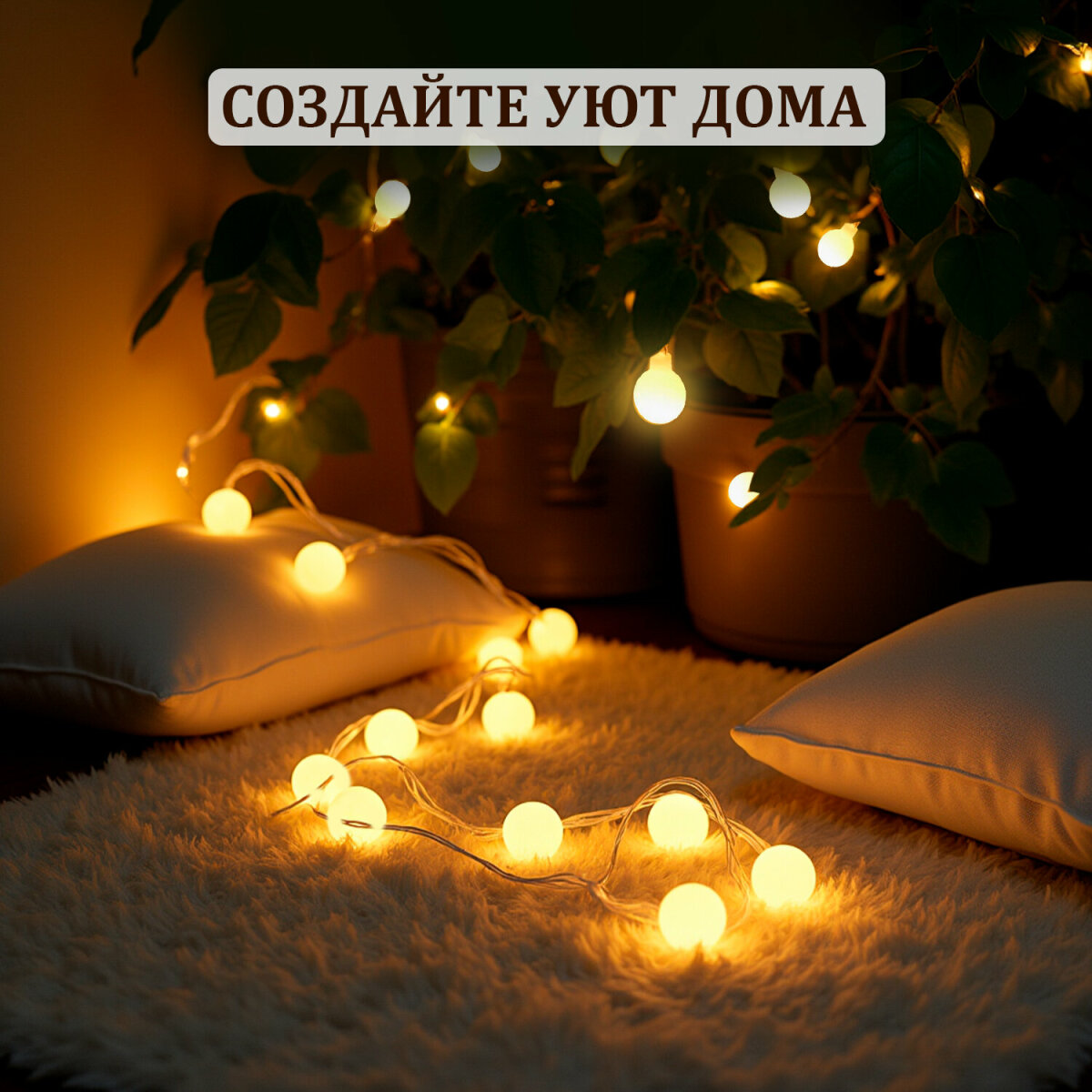 Гирлянда Золотая сказка на батарейках новогодняя 6 м 40LED - фото 5