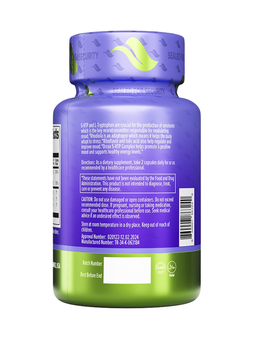 5-HTP с триптофаном ORZAX 5-HTP Complex 120 капсул - фото 2
