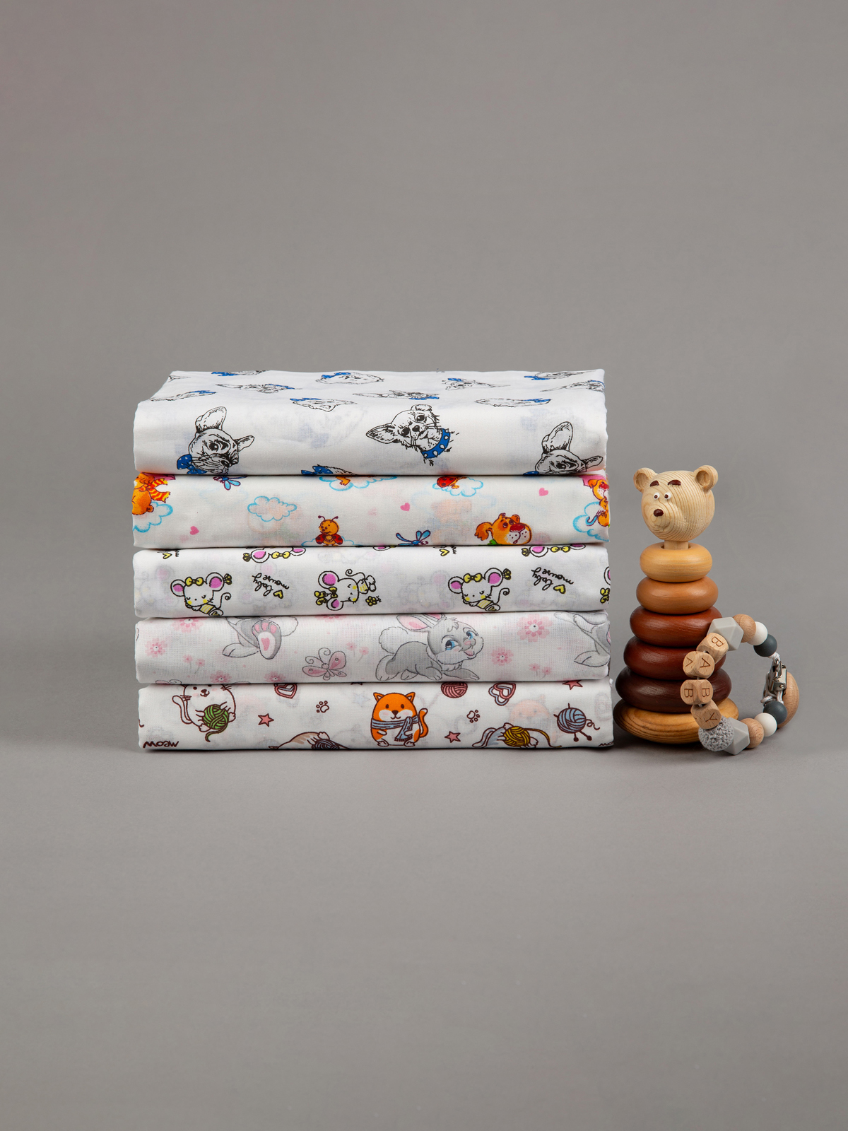 Пелёнка Чудо-Чадо Ассорти ситец 90х120 см 5 шт. - фото 13