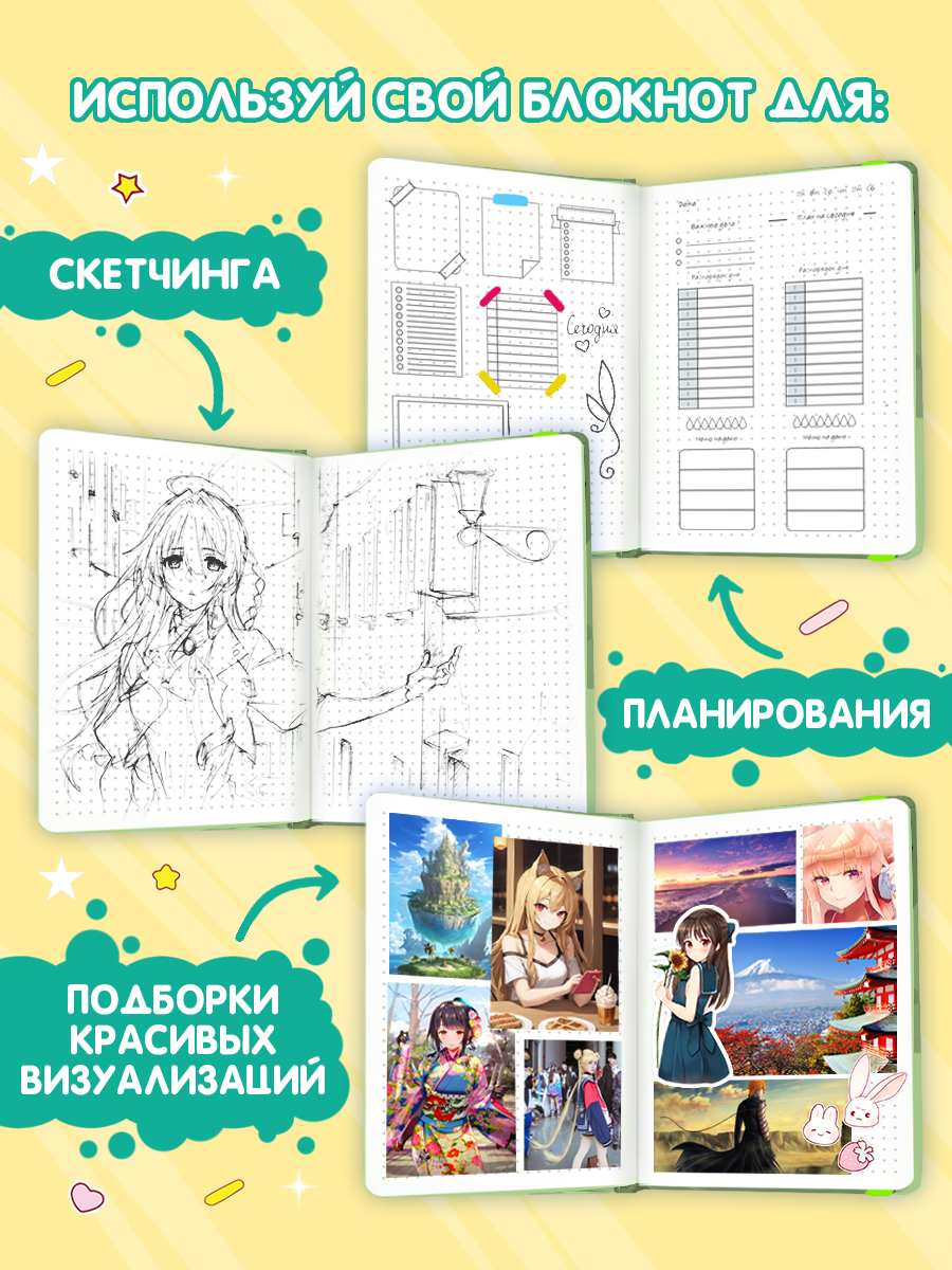 Блокнот Проф-Пресс в точку А5. Точкабук Девочка 72 лист. - фото 4