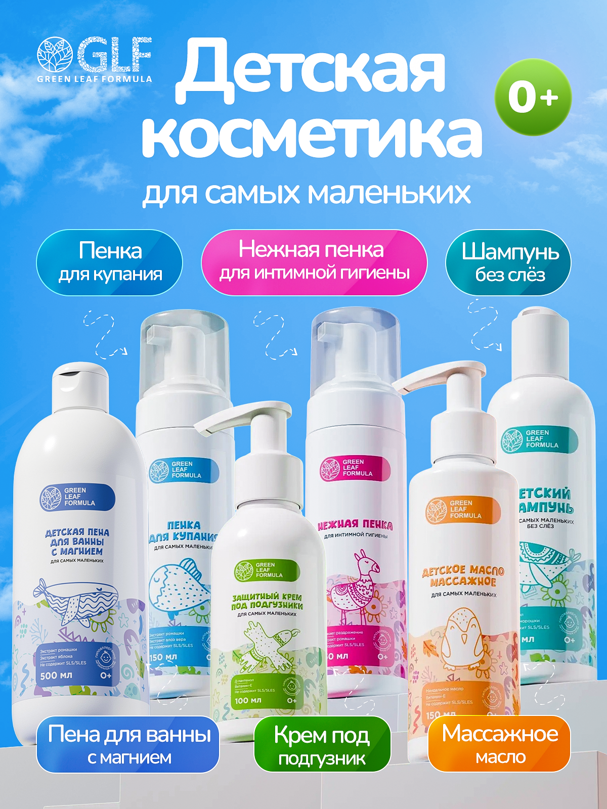 Пена Green Leaf Formula косметика для детей 0+ 150 мл 1 шт. - фото 8