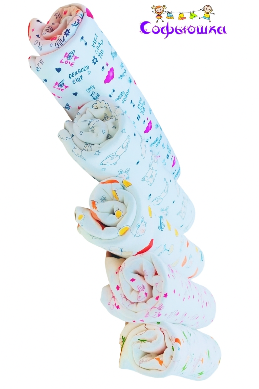 Пелёнка Софьюшка трикотаж 80х100 см 5 шт. - фото 2