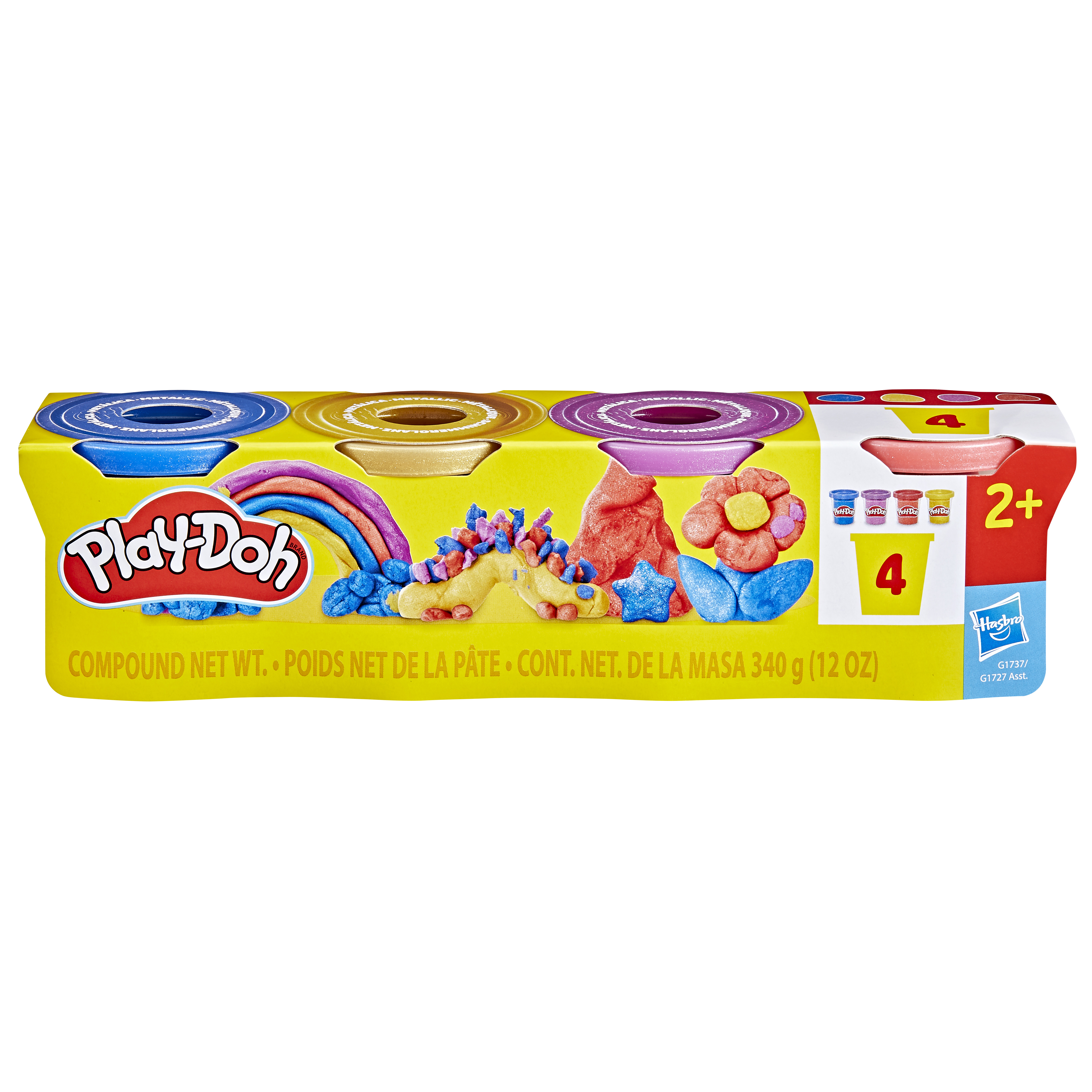 Масса для лепки Hasbro Play Doh Металлик 4шт - фото 3