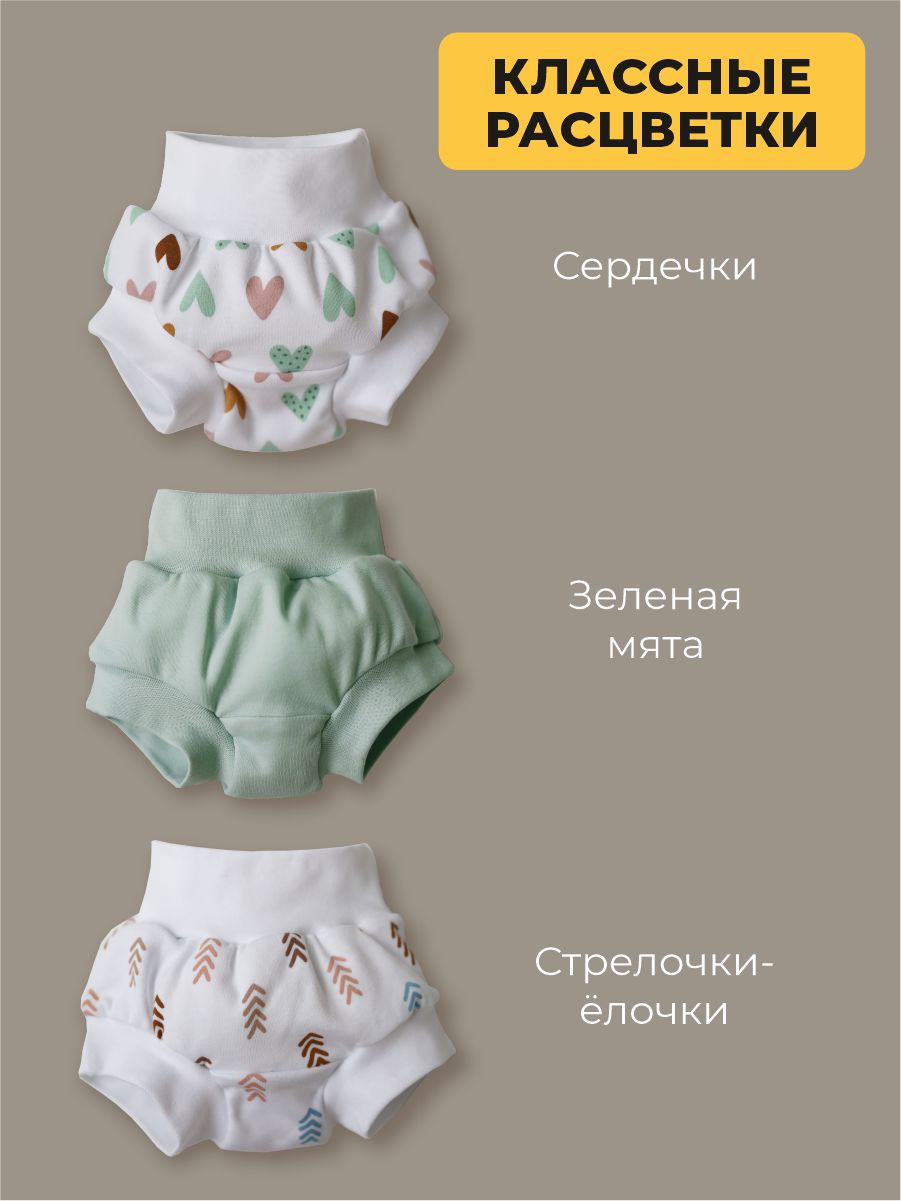 Трусы 3 шт ШВЕЙНЫЕ ИСТОРИИ трусысерд - фото 2