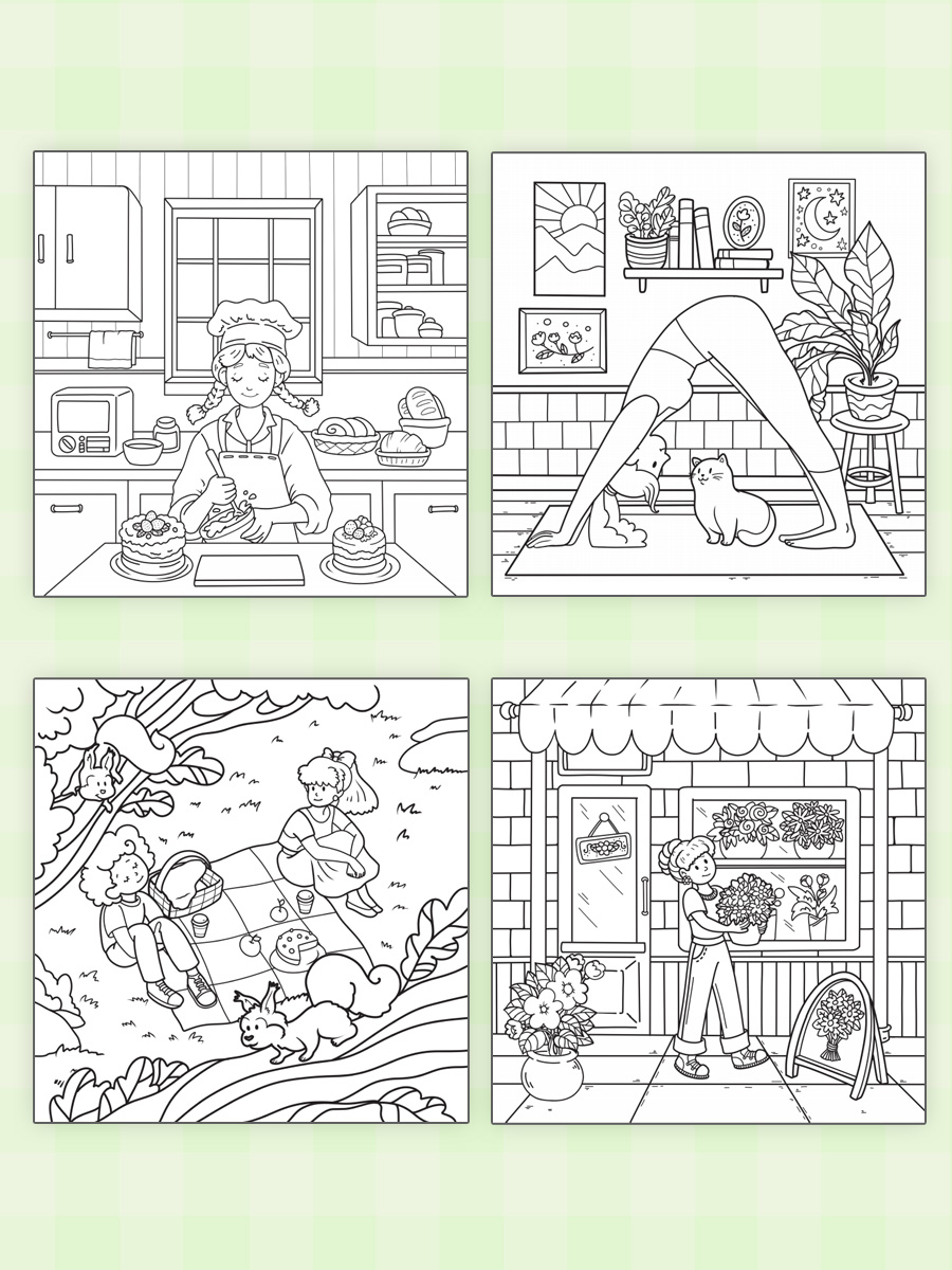 Уютная раскраска Проф-Пресс мир девчонок 213х213, 48 стр. - фото 5