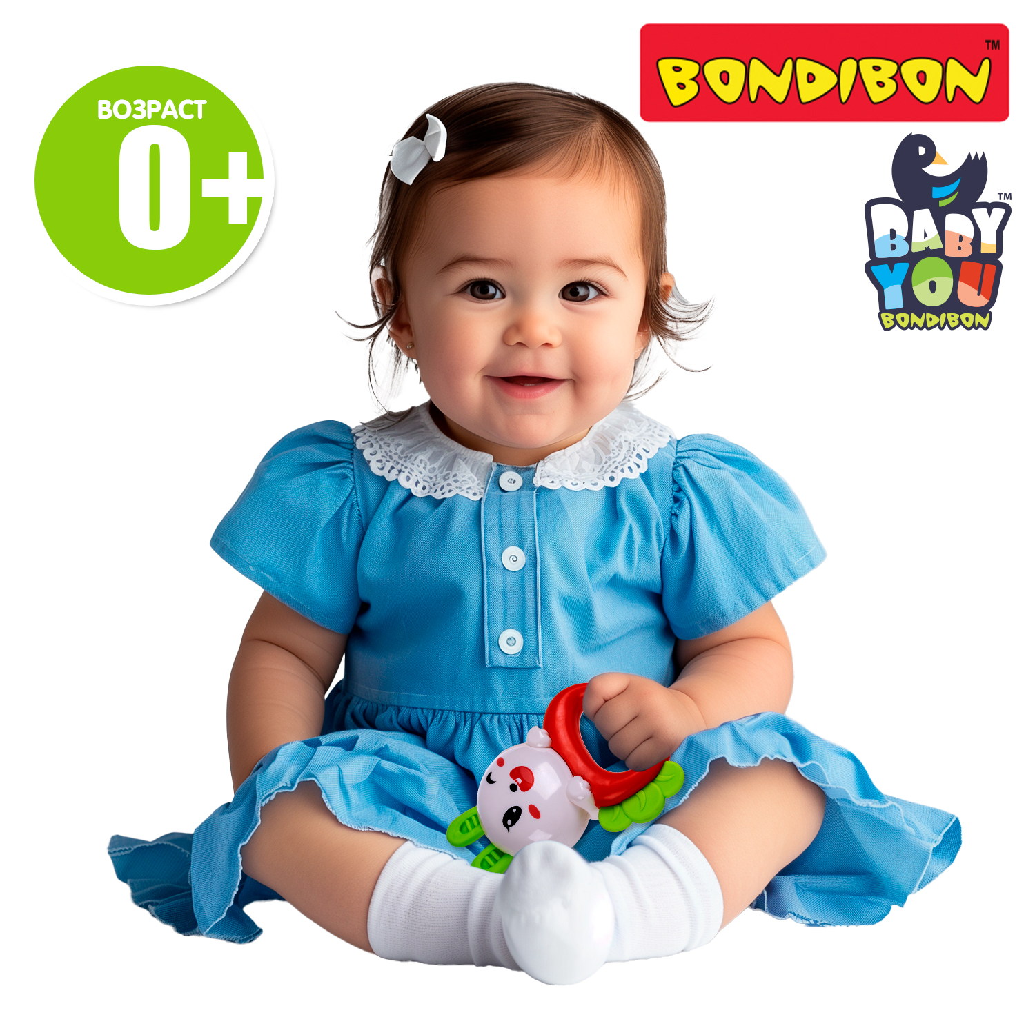 Игрушка Bondibon погремушка Зайка с прорезывателями - фото 7