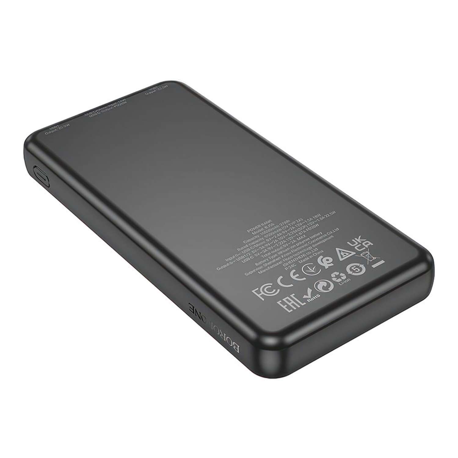 Внешний АКБ Borofone BJ56 Graceful 10000mAh 2хUSB 1xUSB-C 2A QC 3.0 PD20W Li-Pol черный - фото 2