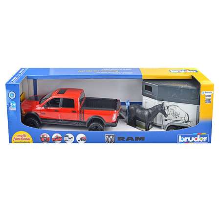 Пикап Bruder RAM 2500 c коневозкой 1:16