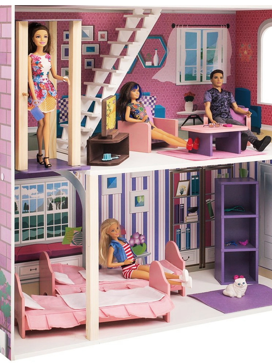 Домик для кукол PAREMO 121 см с мебелью PD318-14 - фото 7
