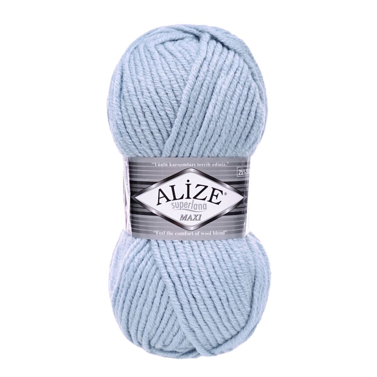 Пряжа Alize полушерстяная мягкая теплая Superlana maxi 100г 100м 5 шт 480 светло-голубой - фото 4