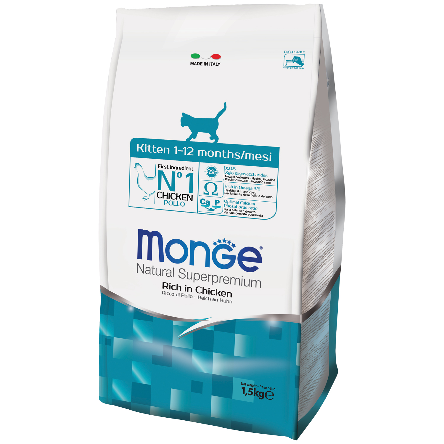 Корм сухой для котят MONGE 1.5кг курица - фото 2