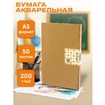 Художественная бумага, ватман, папка для рисования Лисса Принт для акварели, для графики 50 лист.