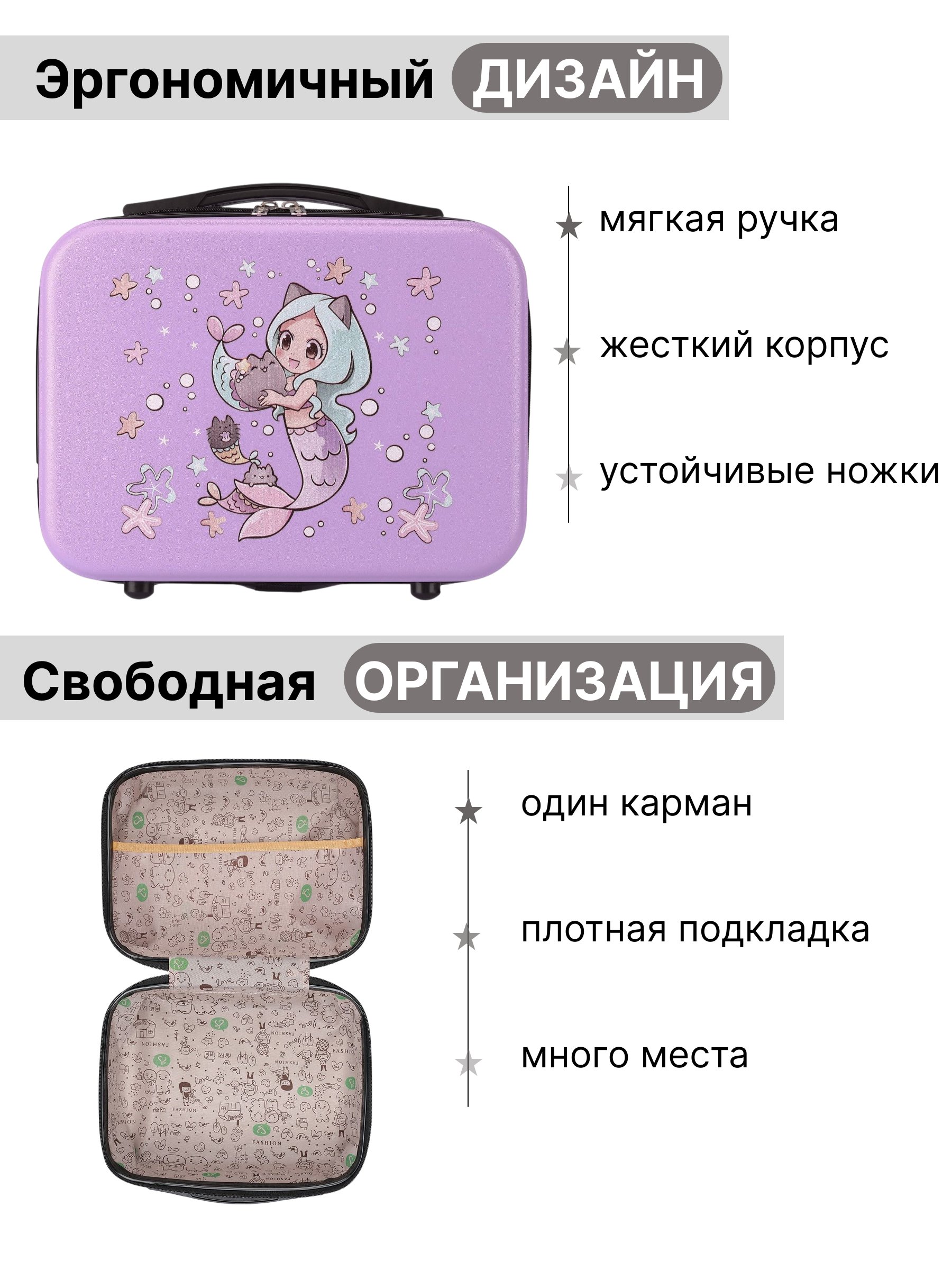Чемодан LATS Русалка - фото 7