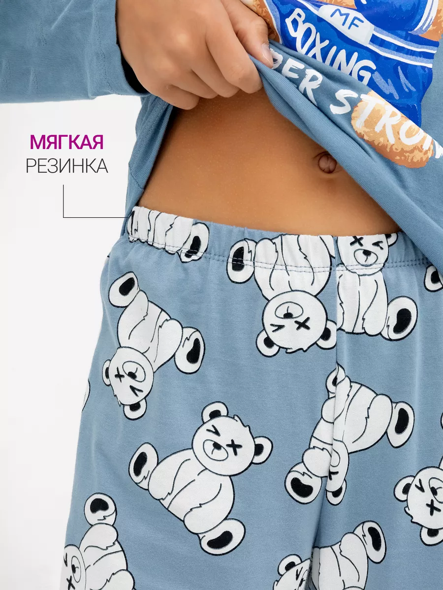 Пижама Mark Formelle (Марк Формэль) 563320/туманно -голубой +медведи - фото 5