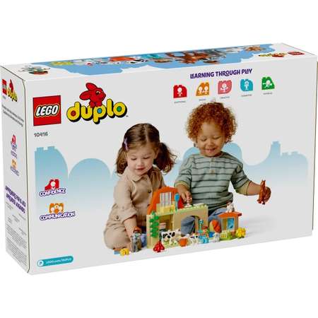 Конструктор LEGO DUPLO Уход за животными на ферме блочный
