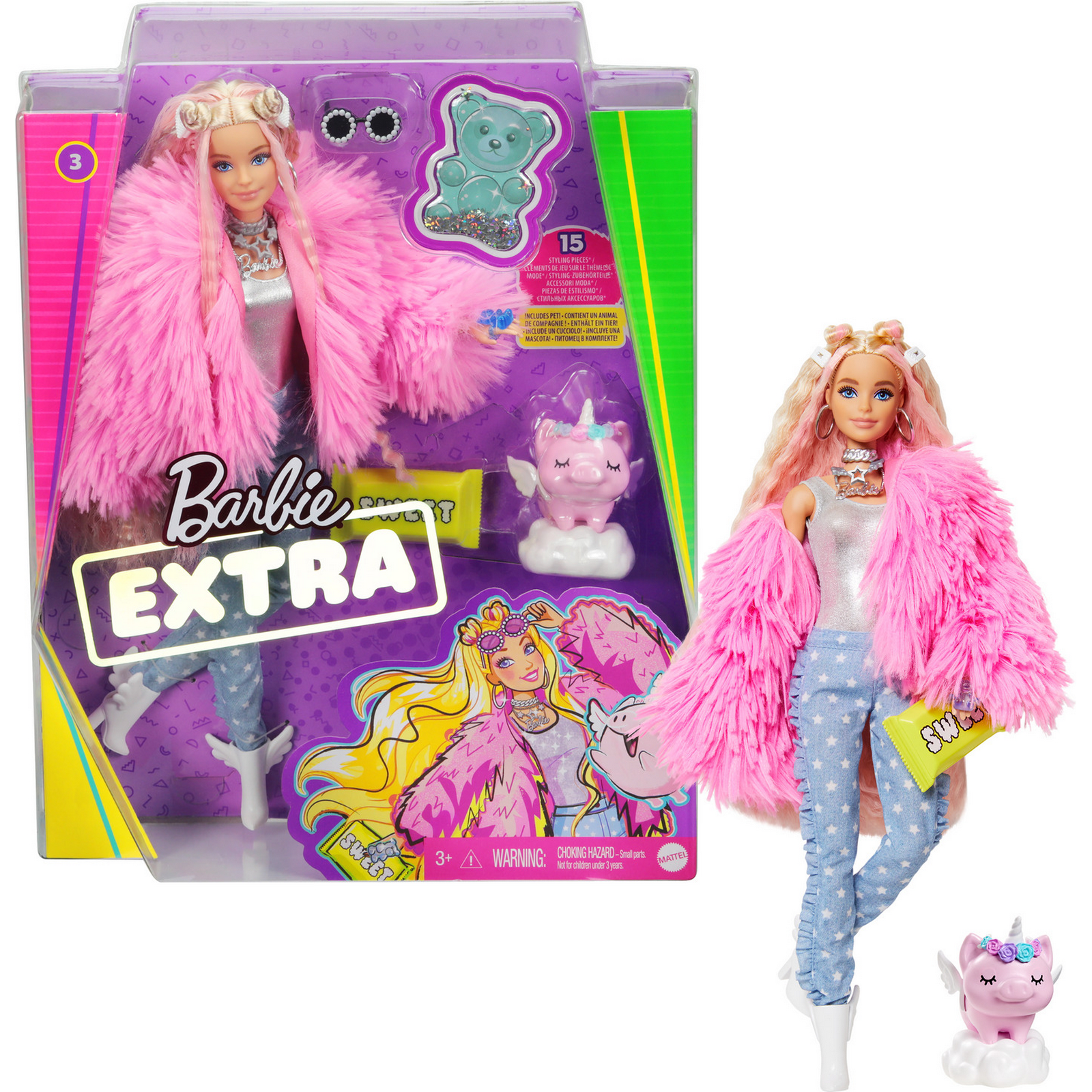 Кукла модельная Barbie Extra GRN28 - фото 8
