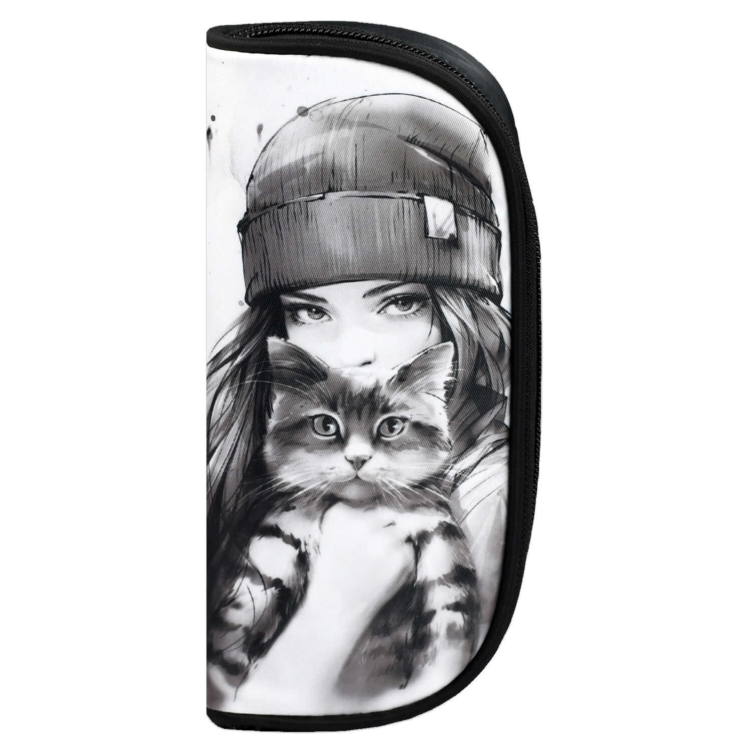 Пенал футляр Феникс + Девушка с котом - фото 1