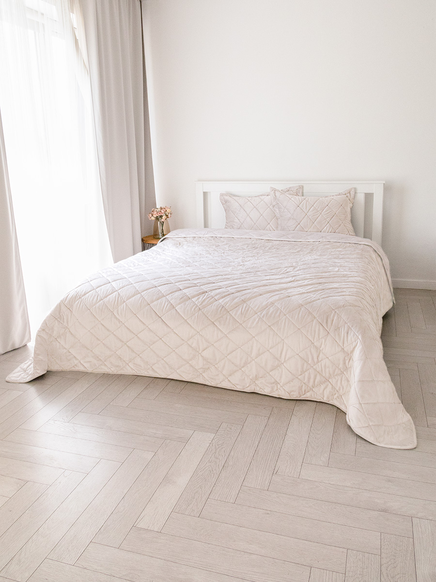 Покрывало DeNASTIA 240 x 240 см велюр - фото 7