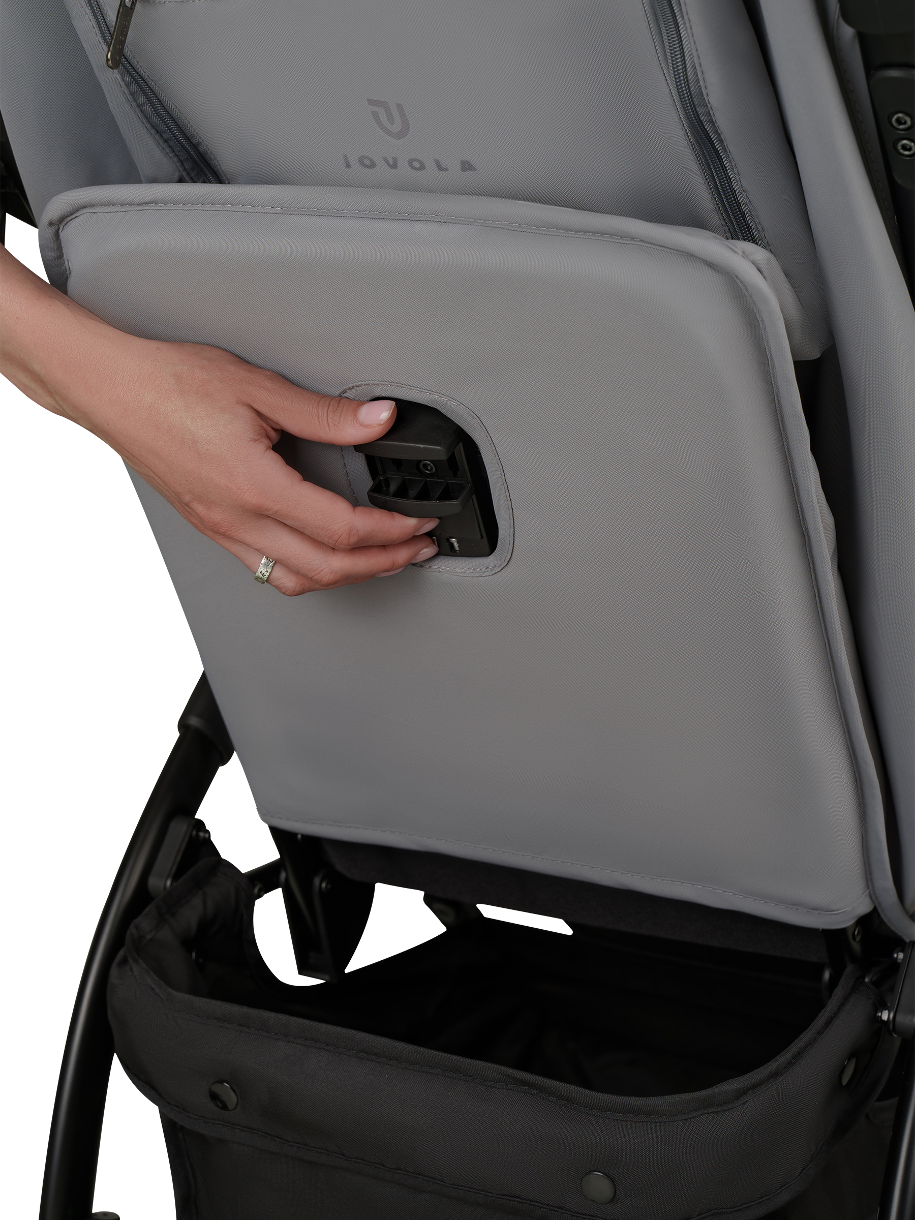 Коляска прогулочная JOVOLA Selena SL, всесезонная серый - фото 40