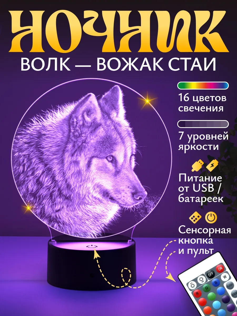 Ночник Светофей Монгольский волк - фото 1