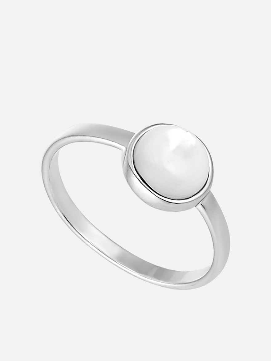 Изображение товара Кольцо Shine and Beauty 17.5 с перламутром стильное ювелирное кольцо