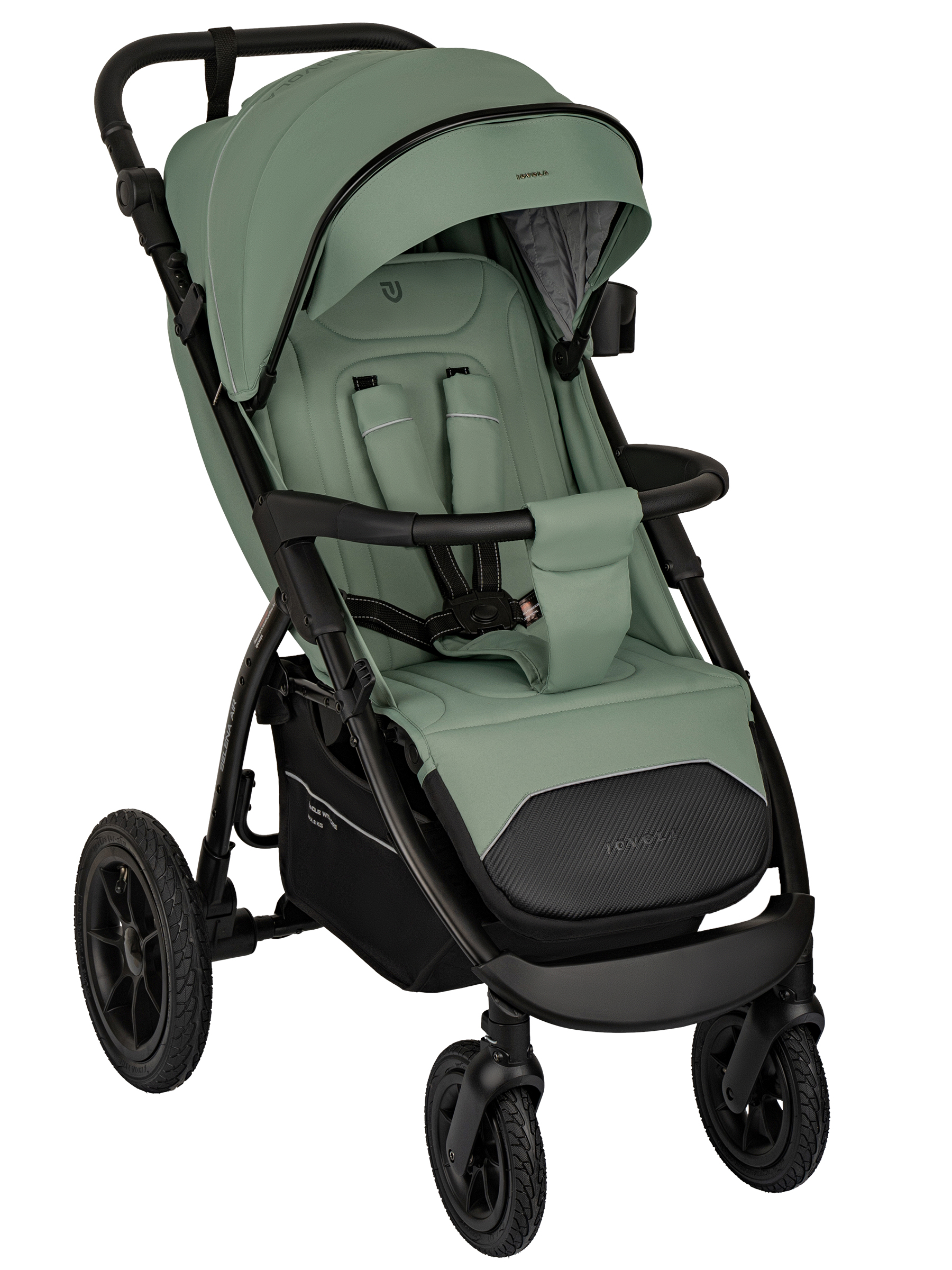 Коляска прогулочная JOVOLA SELENA Air 2025 с сумкой зеленый - фото 17