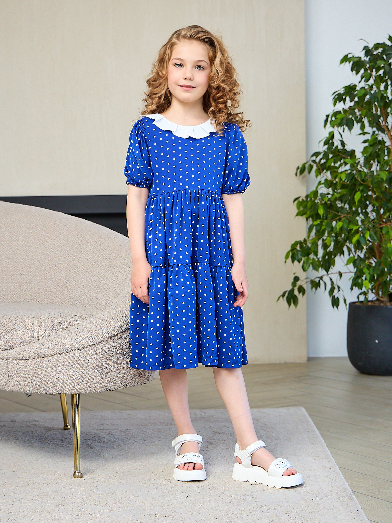 Платье Mil Art kids 1902201543DRESS-GOROX-BLUE - фото 4