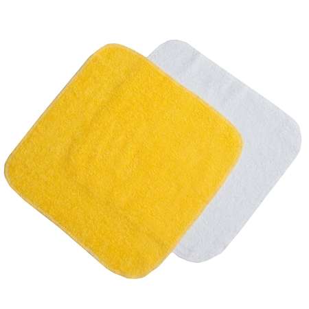 Полотенце-салфетка для кормления Amarobaby Soft Care 2шт Белый-Жёлтый