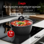 Кастрюля для индукционных плит с крышкой Moulin Villa Оrion 3,9 литра