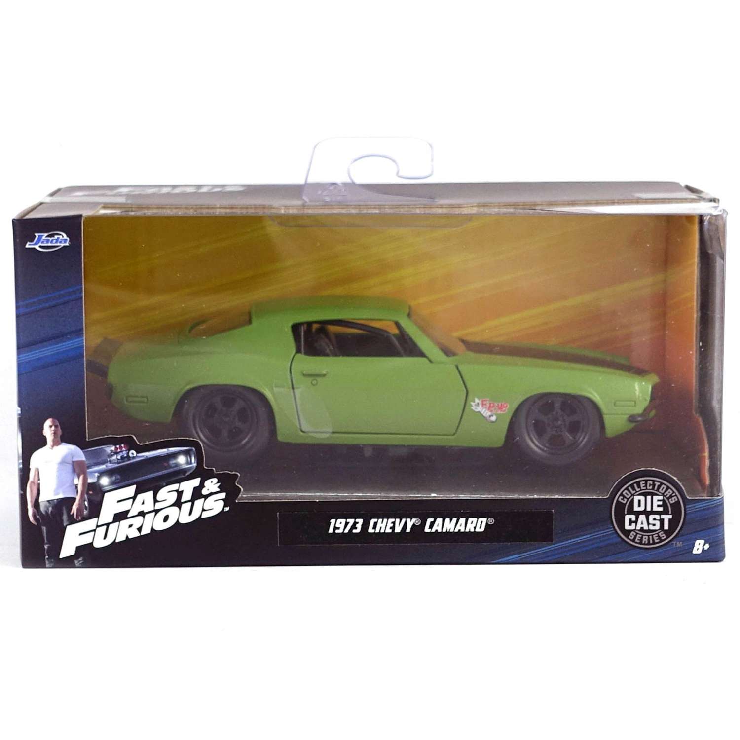 Автомобиль Fast and Furious Chevy Camaro-Free Rolling 1:32 зеленый 99521 - фото 2