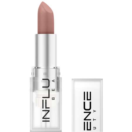 Помада стик для губ Influence Beauty Influence сатиновая полуматовый финиш тон 02 светлый нюд бежевый 4г