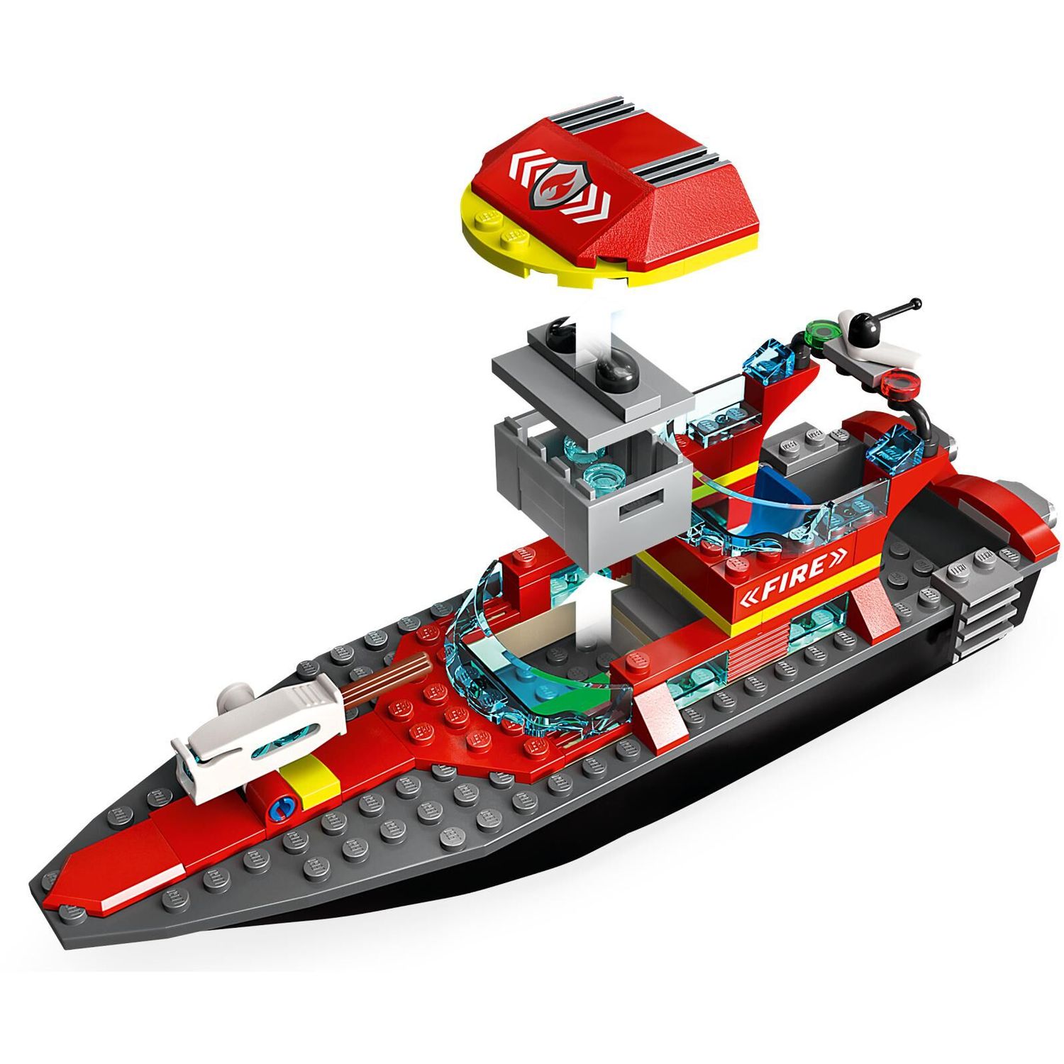 Конструктор LEGO City Пожарно-спасательная лодка блочный - фото 6