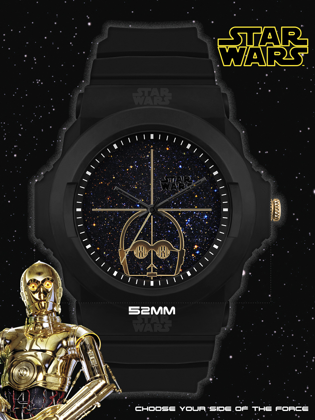 Кварцевые наручные часы Нестеров Star Wars C-3PO SW60206CP - фото 1