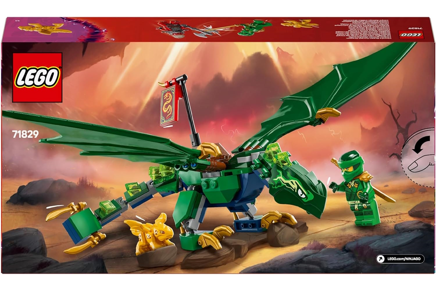 Конструктор LEGO NINJAGO Зеленый лесной дракон Ллойда 128 дет. - фото 6