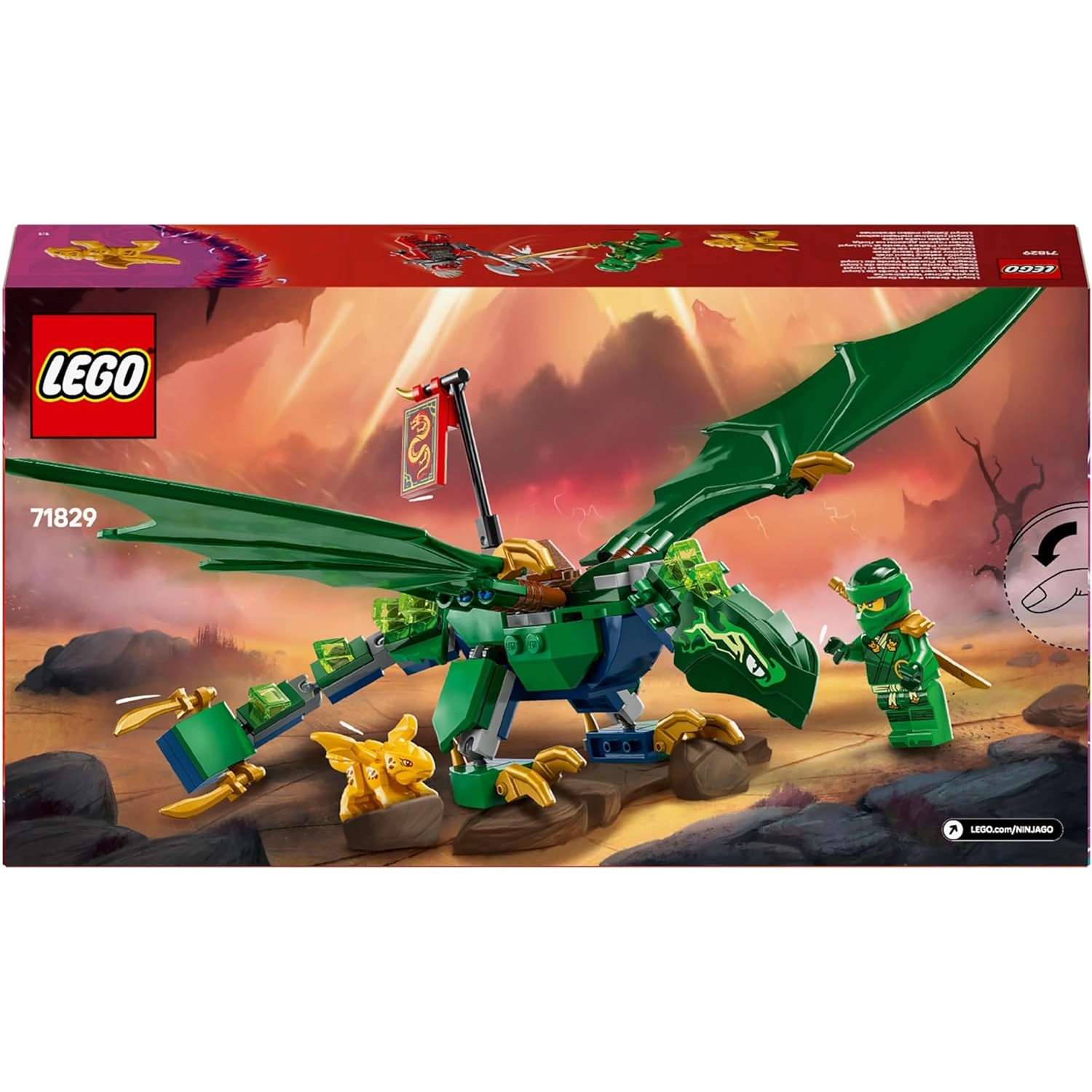 Конструктор LEGO NINJAGO Зеленый лесной дракон Ллойда блочный - фото 6