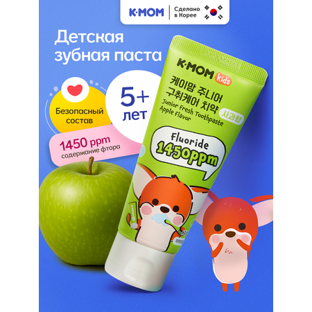 Зубная паста, зубной гель K-MOM с фтором Яблоко 60 г