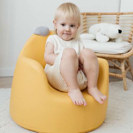 Кресло детское UNIX Kids Bear L уellow
