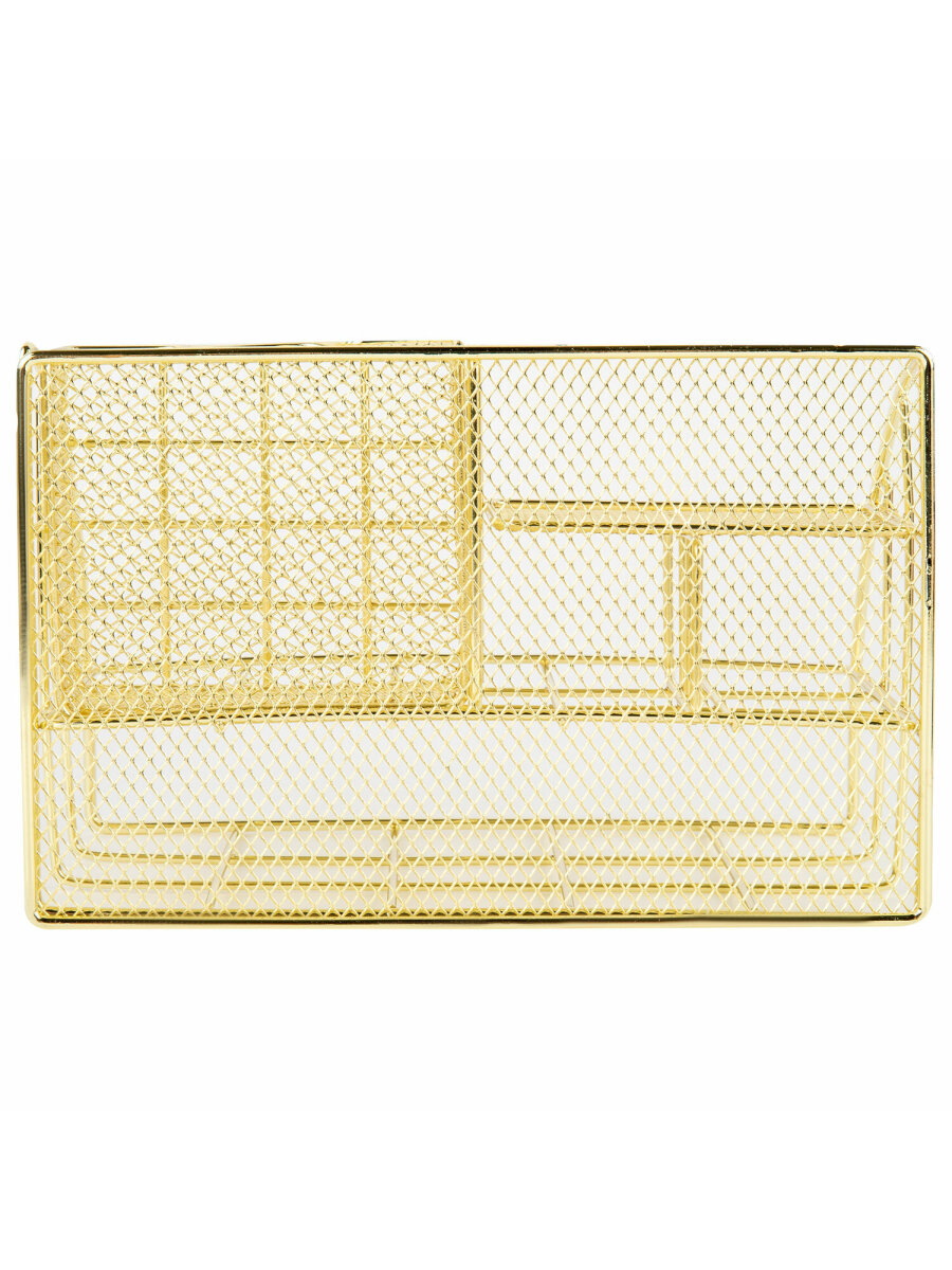 Органайзер для косметики и канцелярии MONTE VITA металлический настольный 5 секций - фото 8