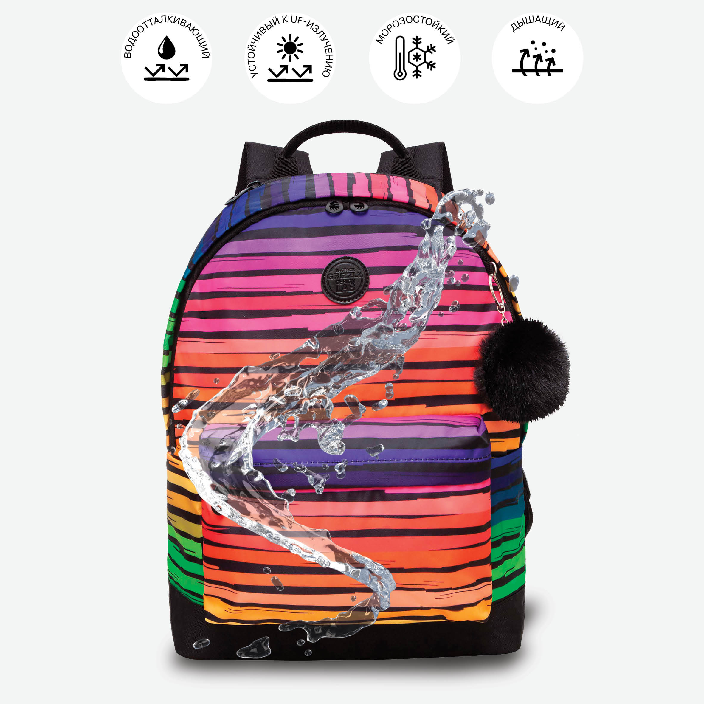 Рюкзак Grizzly Полосы - фото 9