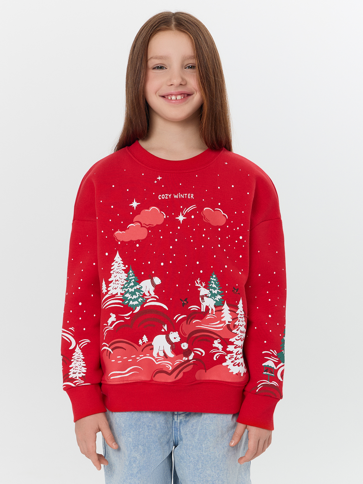 Свитшот Mark Formelle (Марк Формэль) 127897/1/красный +печать2 - фото 1