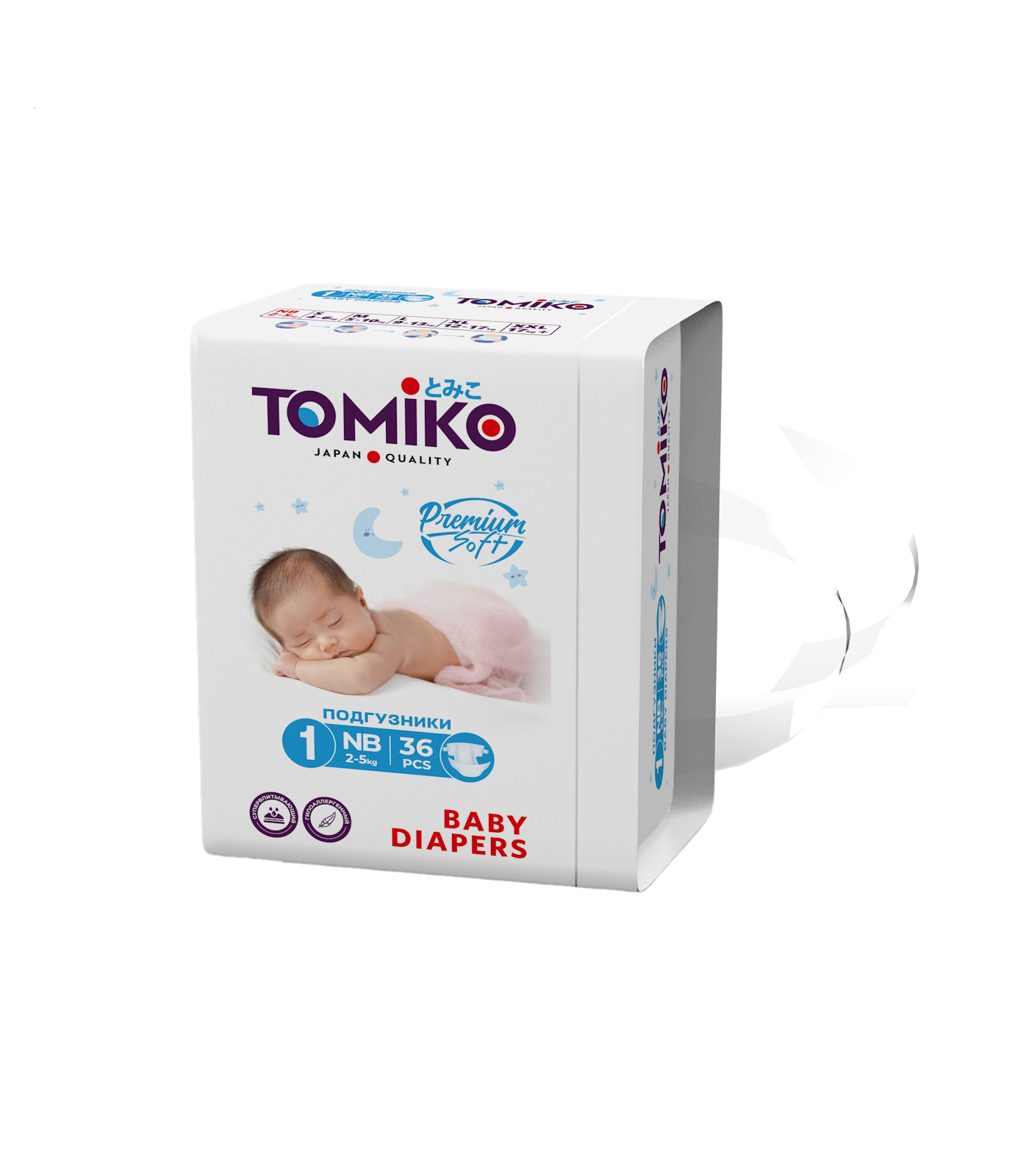 Подгузники Tomiko NB (2-5 кг) 36 шт. - фото 2