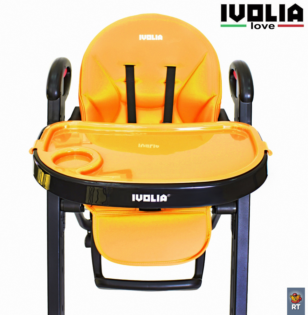 Стульчик для кормления Ivolia LOVE 02 4 колеса orange трансформер - фото 13