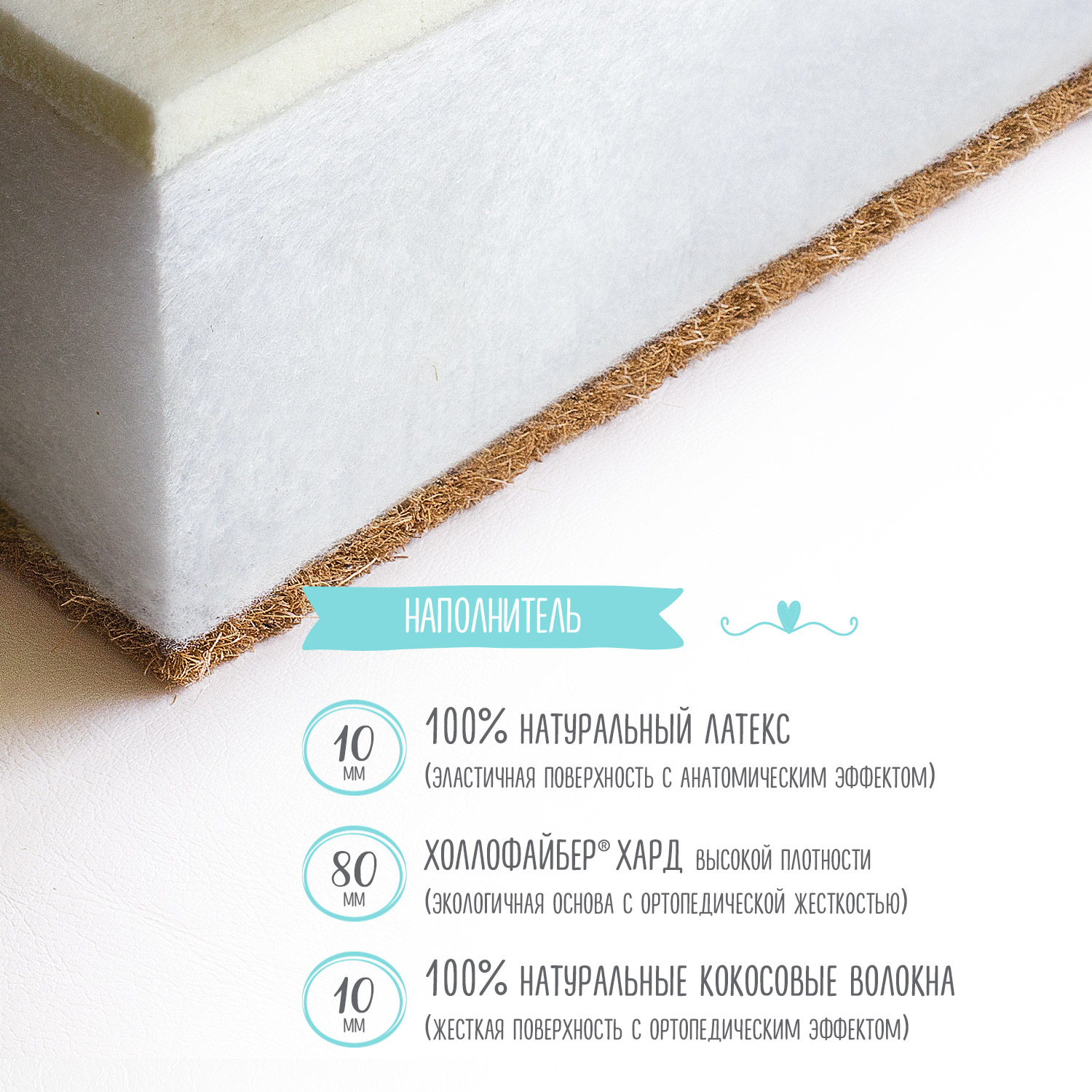 Матрас Babyton Bamboo Aerato с 3-Д сеткой 120х60 - фото 4