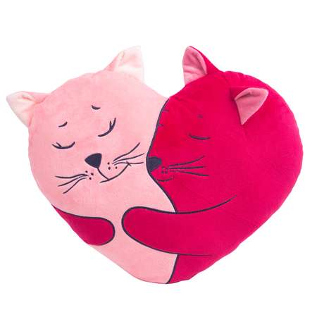 Подушка button blue Котик