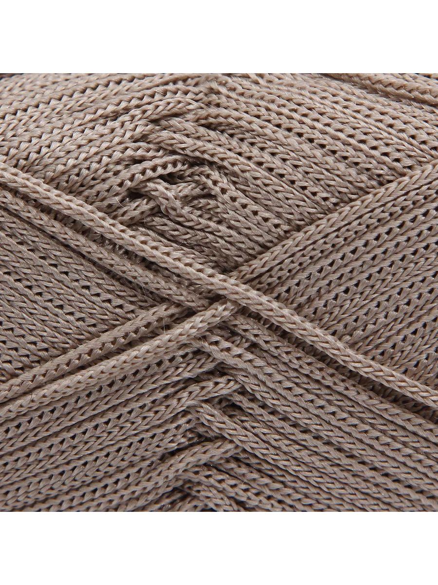 Пряжа YarnArt Macrame прочная в виде шнура полиэстер 90 г 130 м 156 суровый 6 мотков - фото 7