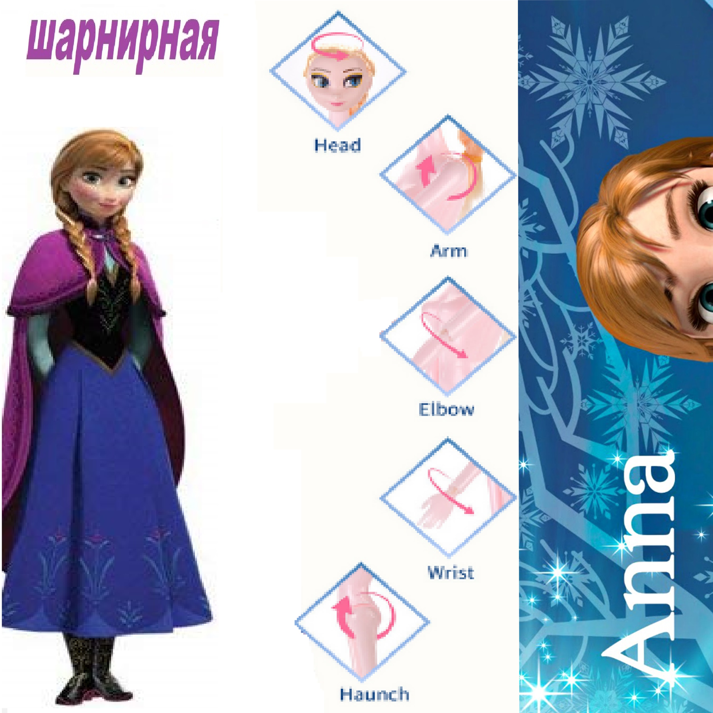 Кукла модельная ТОТОША Анна Холодное сердце 29 см 157 - фото 4